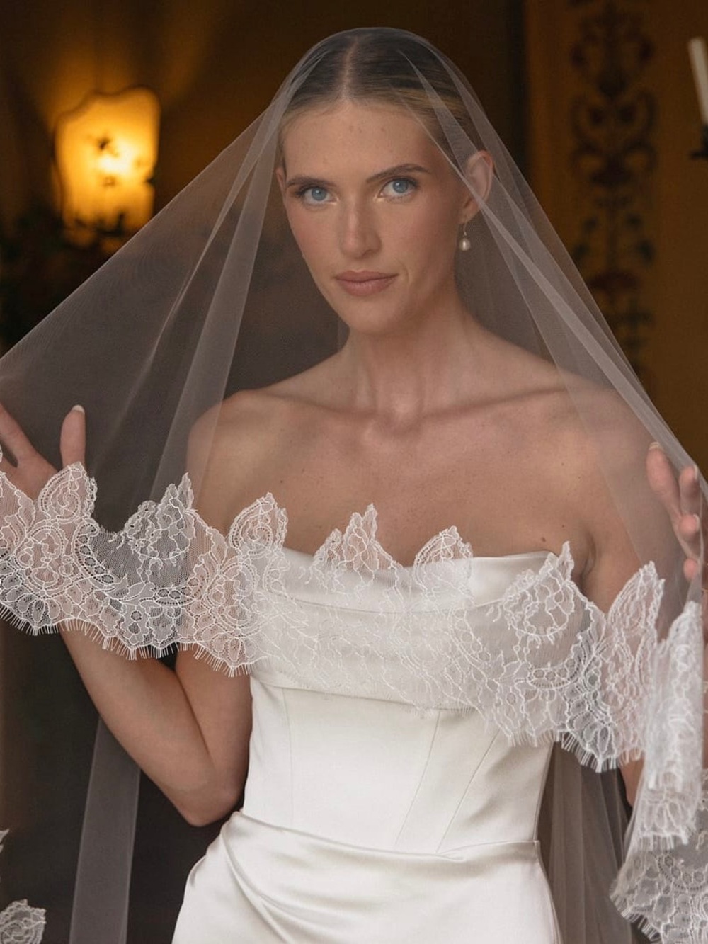 Kyha Edith cathedral veil with blusher (350cm length)